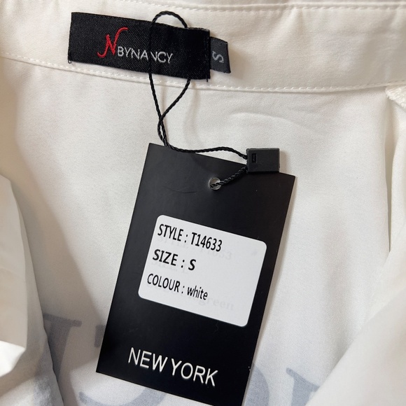 # A223  Nancy  Pluto Cartoon  Print Shirt Dress Disney  White Multi  NWT  S - Picture 8 of 12